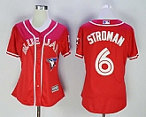 Women Toronto Blue Jays #6 Marcus Stroman Red Alternate New Cool Base Jersey,baseball caps,new era cap wholesale,wholesale hats